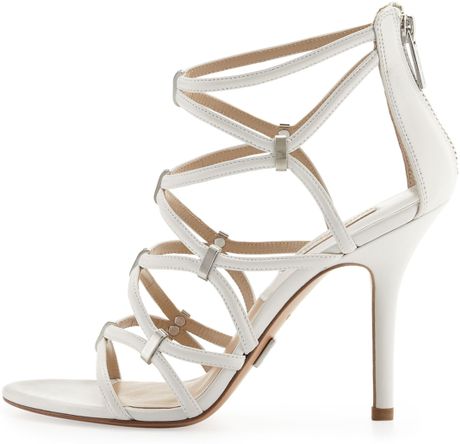 Michael Kors Charlene Strappy Sandal in White (OPTIC WHITE) | Lyst