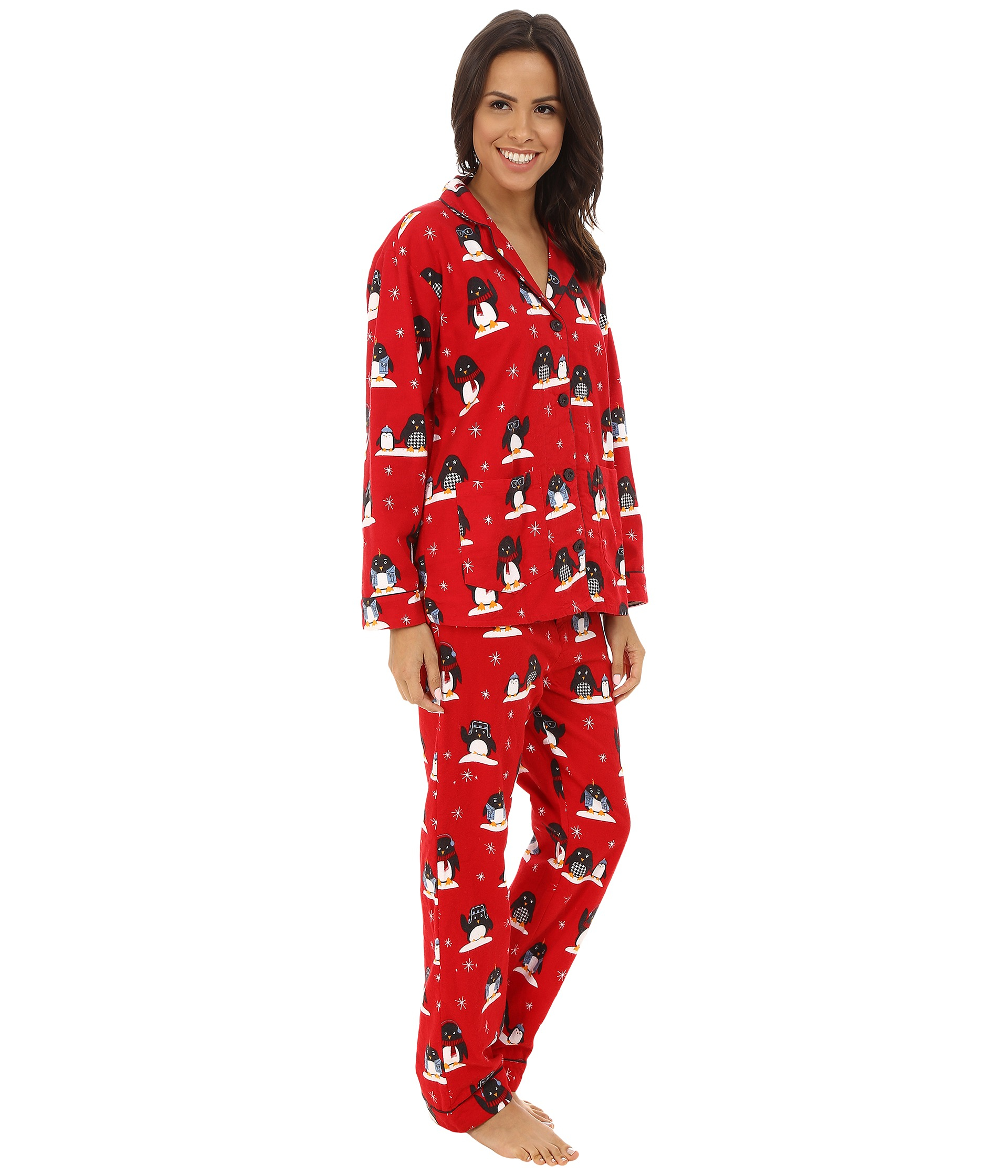 penguin flannel pajamas breeze clothing joe boxer christmas