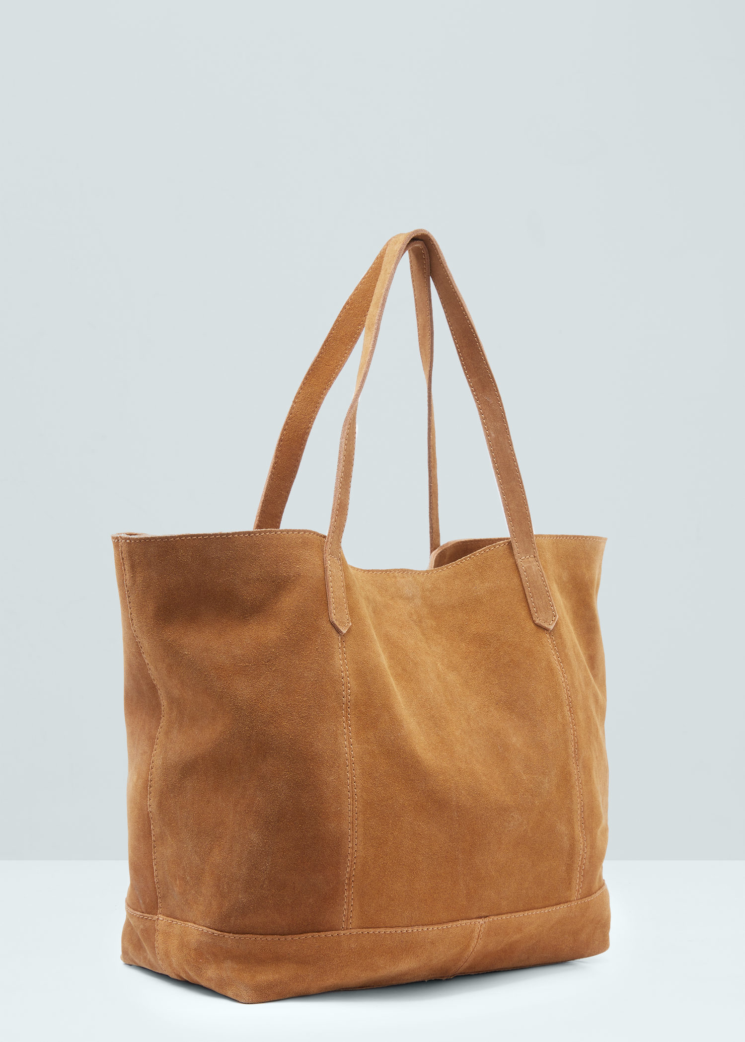 Lyst - Mango Leather Shopper Bag in Brown