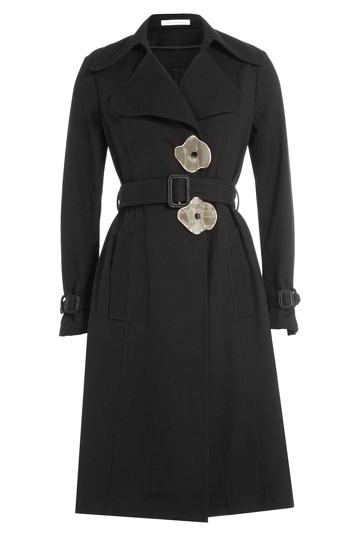 Lyst - J.W.Anderson Trench Coat With Statement Buttons - Black in Black