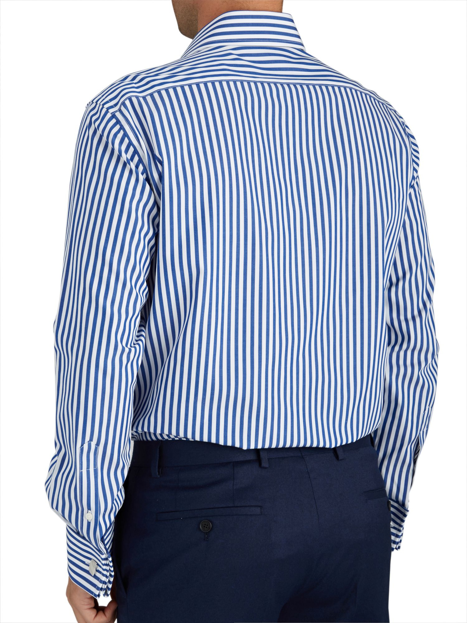 Paul costelloe Modern Blue Bengal Stripe Shirt in Blue for Men Lyst