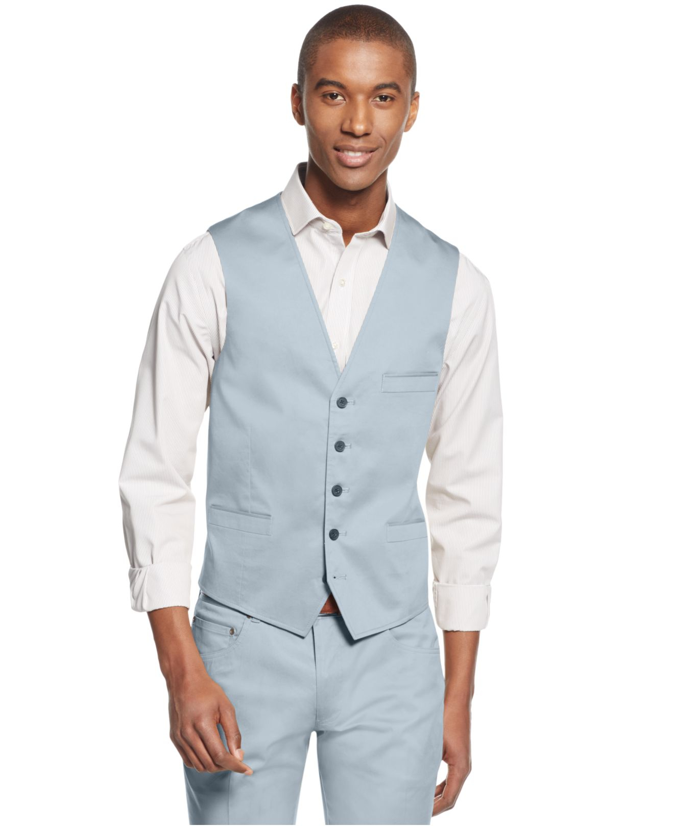 Lyst - Inc International Concepts Collins Slim-fit Vest in Blue for Men