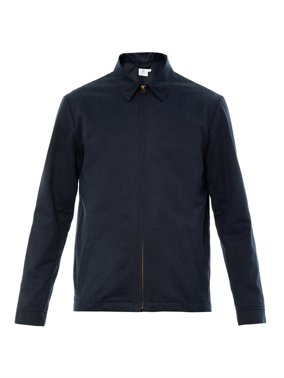 Lyst - Sunspel Harrington Cotton Jacket in Blue for Men