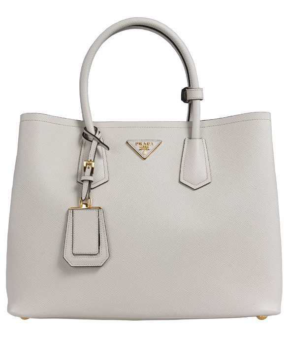 Lyst Prada B2756t Bag F0k74 Talco Chalk White Saffiano Cuir Gallery