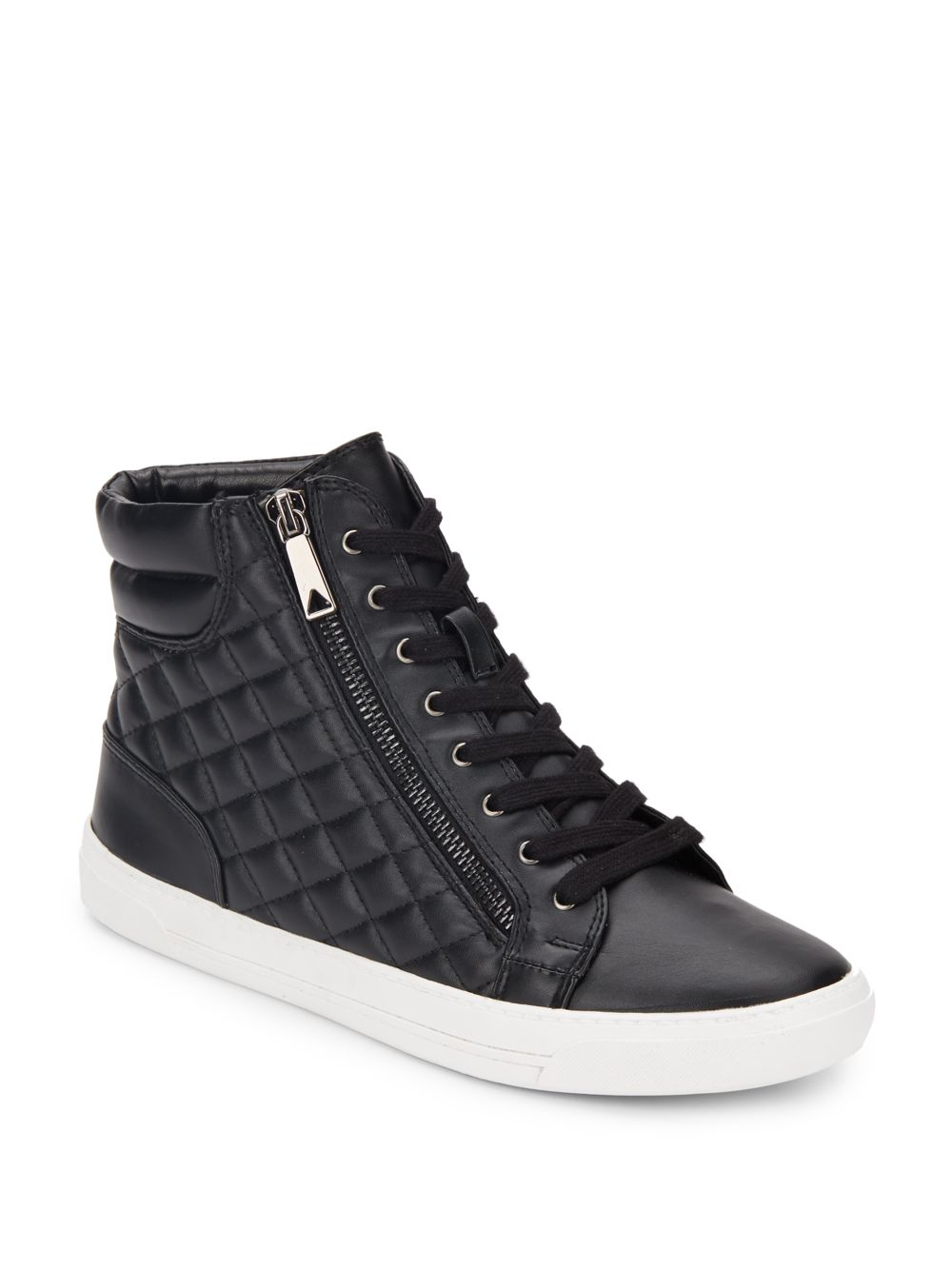 Lyst - Dv By Dolce Vita Sybill Quilted Pleather High-Top Sneakers in Black