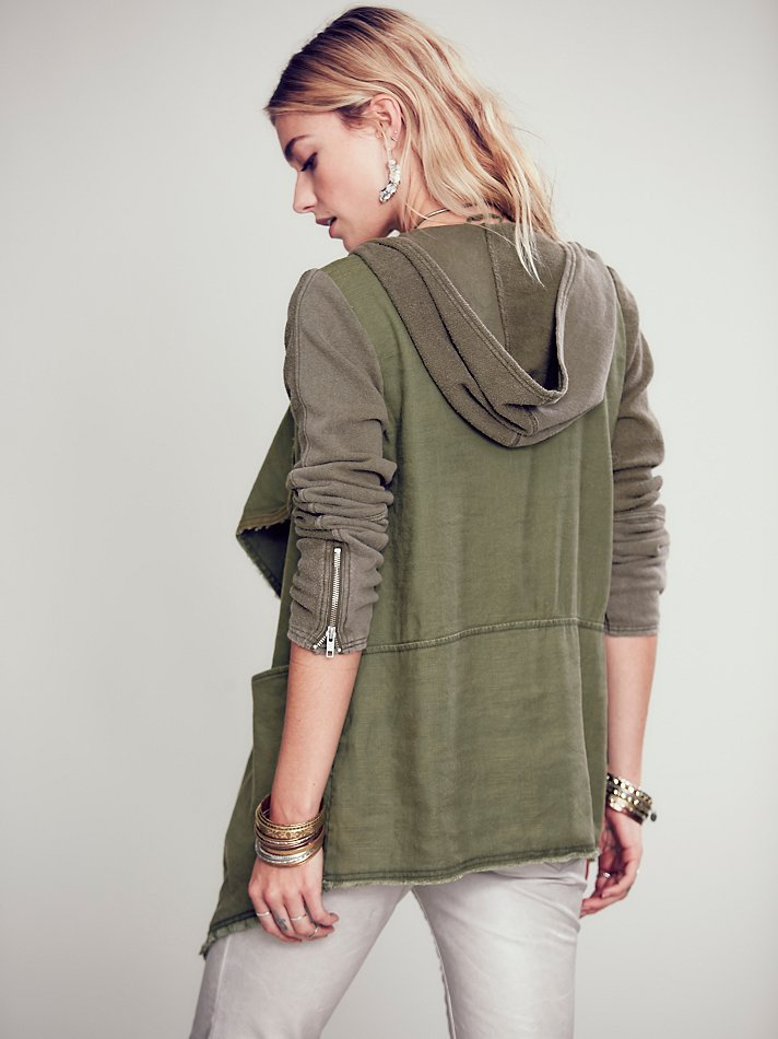 Lyst - Free People Drippy Linen Jacket in Green