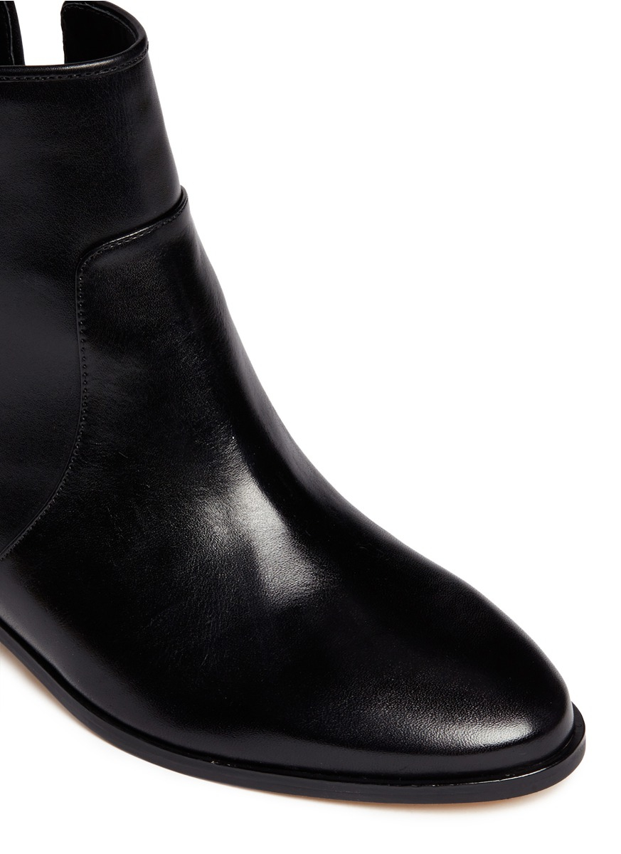 michael michael kors salem leather ankle boot