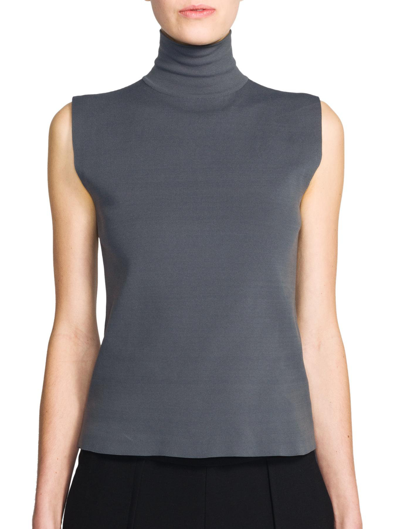 Lyst - Marni Sleeveless Knit Turtleneck in Gray