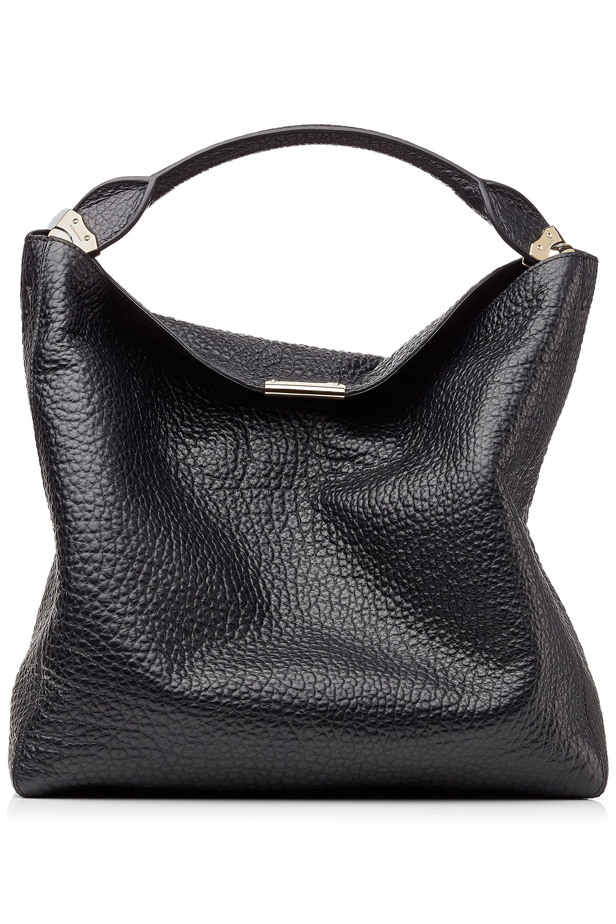 black woven leather hobo bag