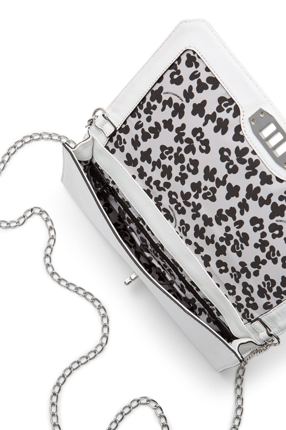 rebecca minkoff silver clutch