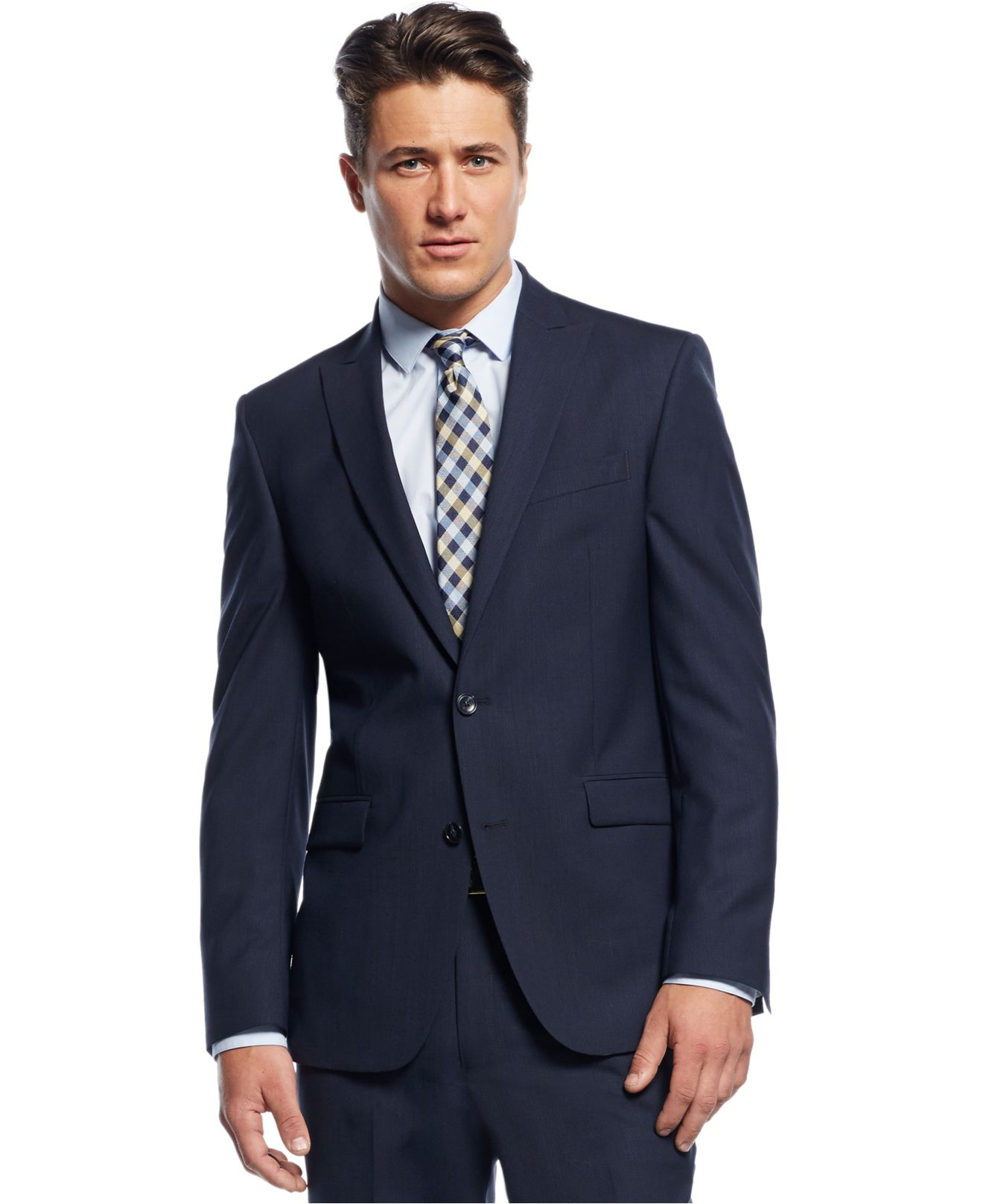 Lyst - Kenneth Cole Slim-fit Blue Pinstriped Suit in Blue for Men