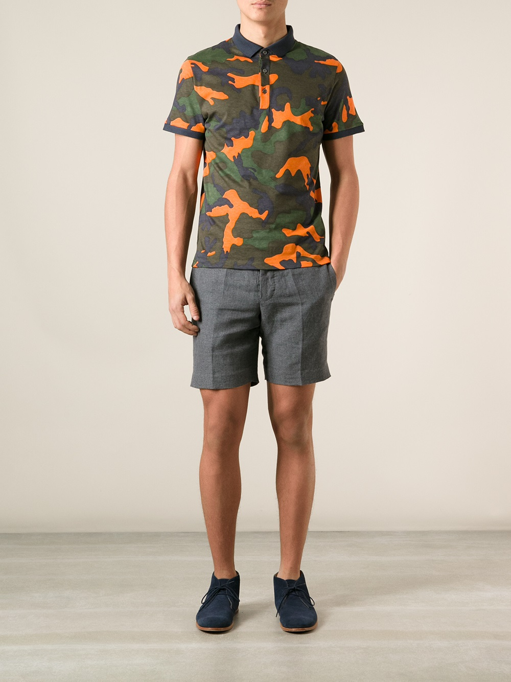 Lyst Valentino Camouflage Polo Shirt in Green for Men