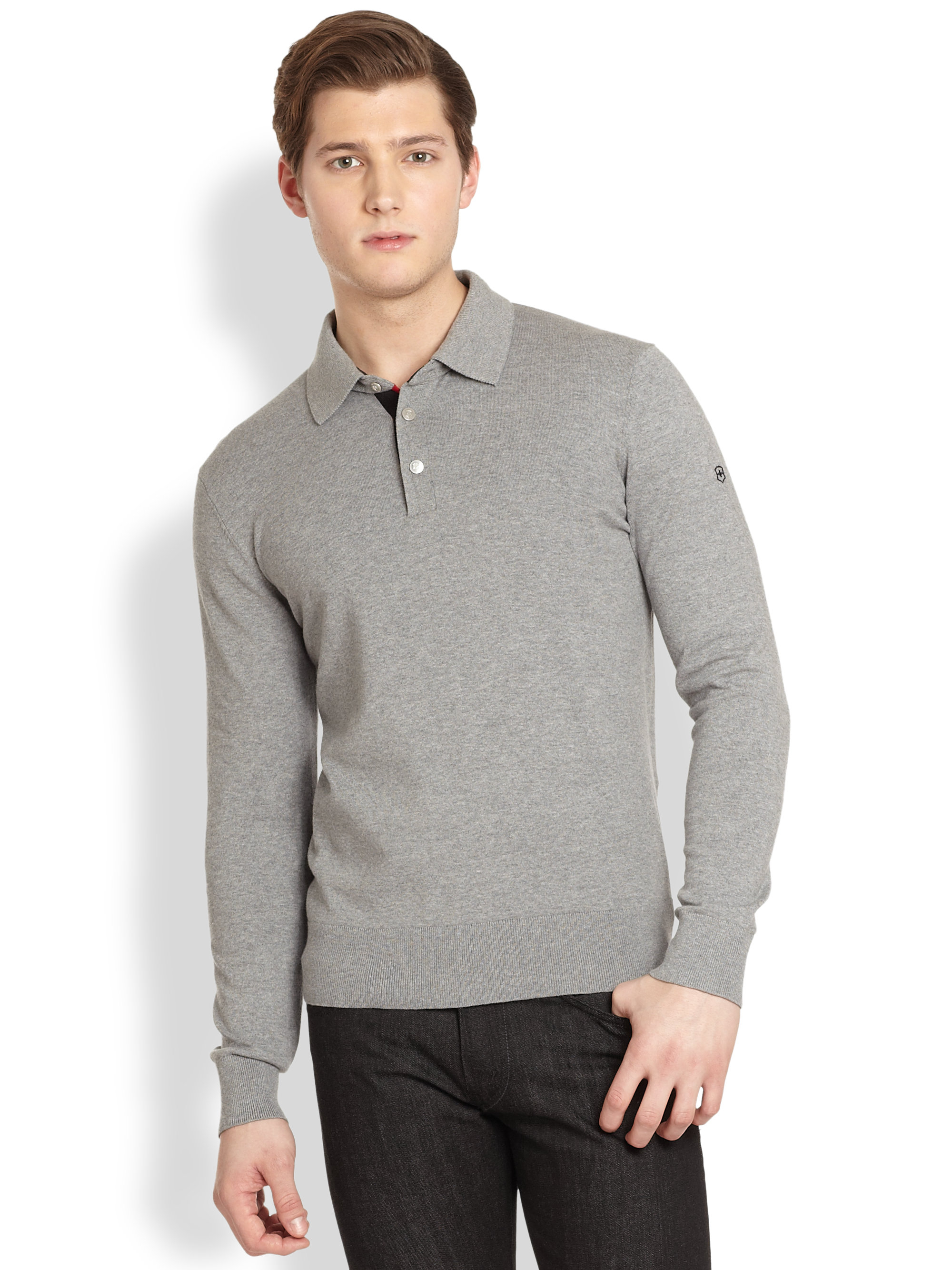 Port&Lotus Men Sweater Pure Color 100% Cotton Mens Brand