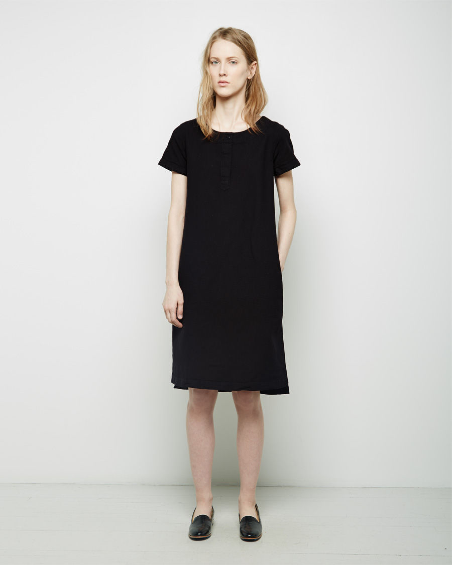 Lyst - Mhl By Margaret Howell Cap Sleeve Dress in Black
