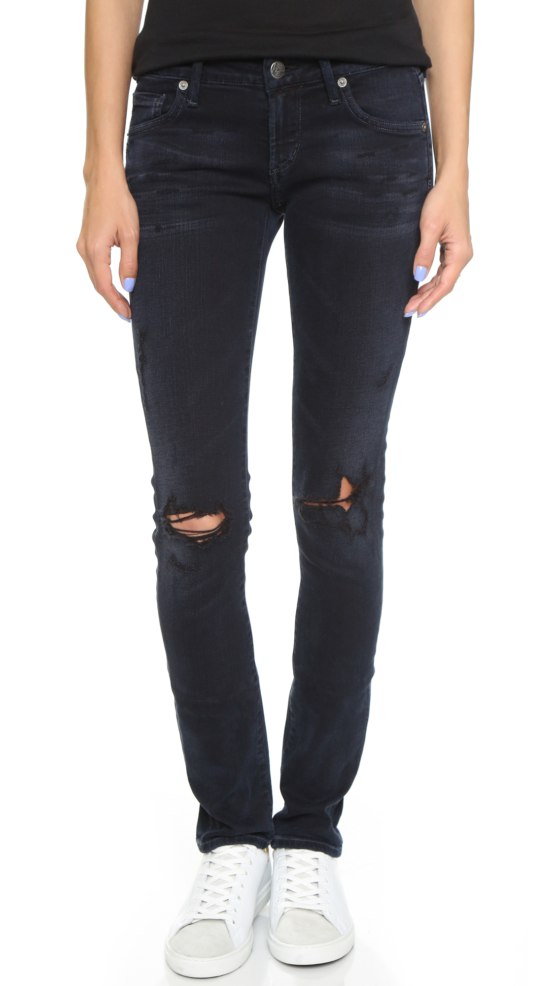 Citizens of humanity Racer Low Rise Skinny in Blue | Lyst