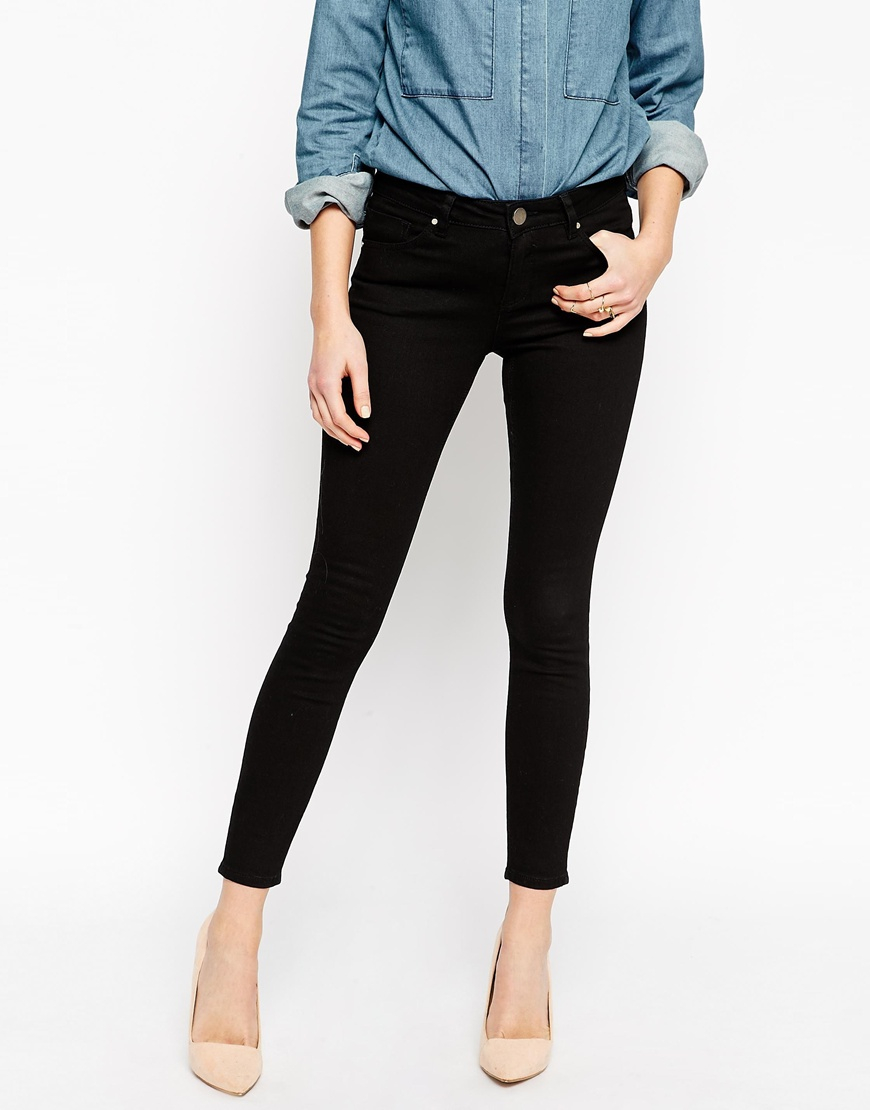 black ankle grazer jeggings