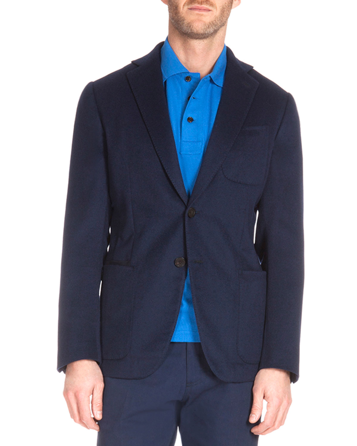 Lyst - Berluti Two-Button Unlined Cashmere Jacket in Blue for Men