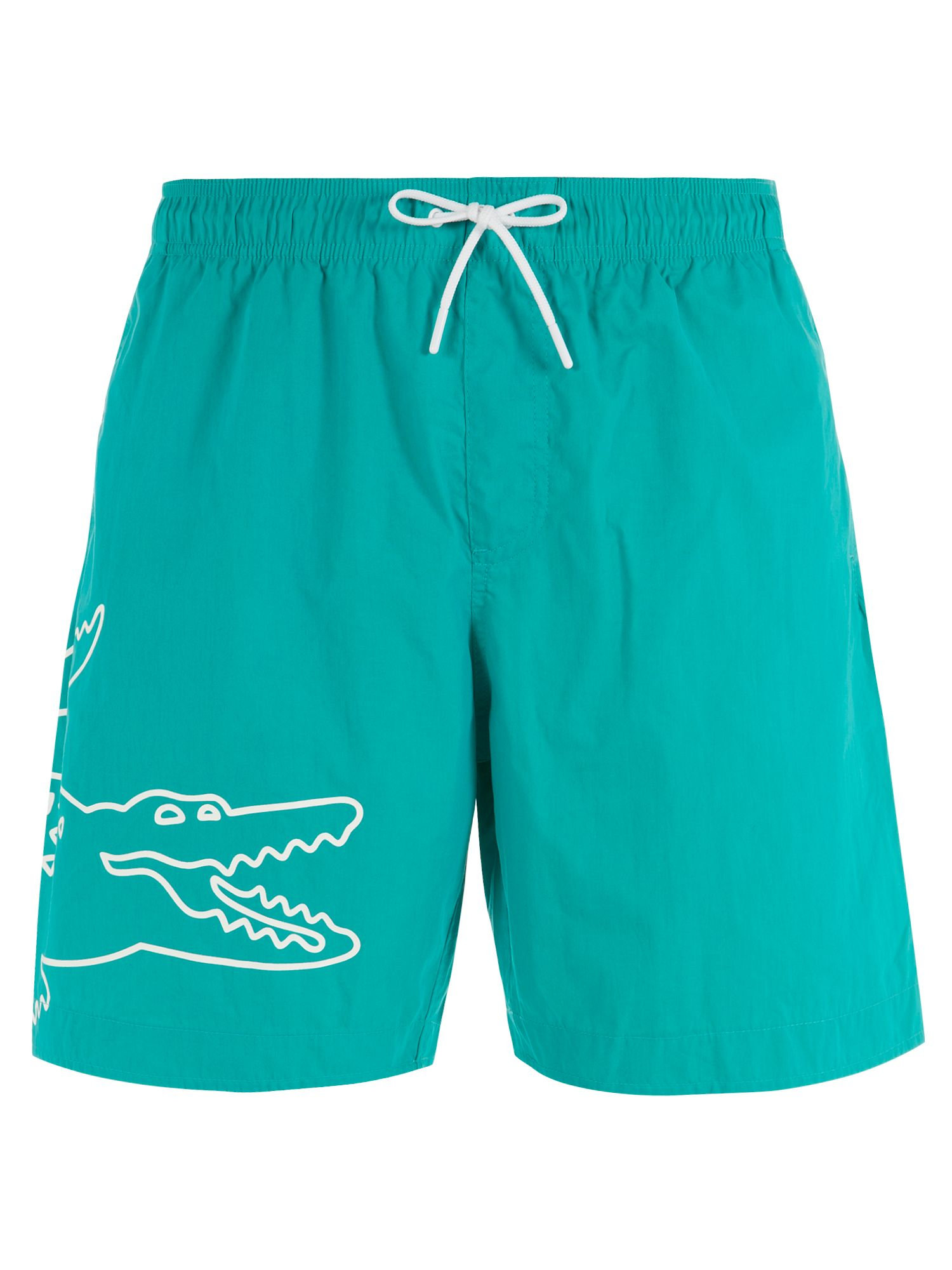 Lacoste Printed Swim Shorts in Green for Men (Teal) | Lyst