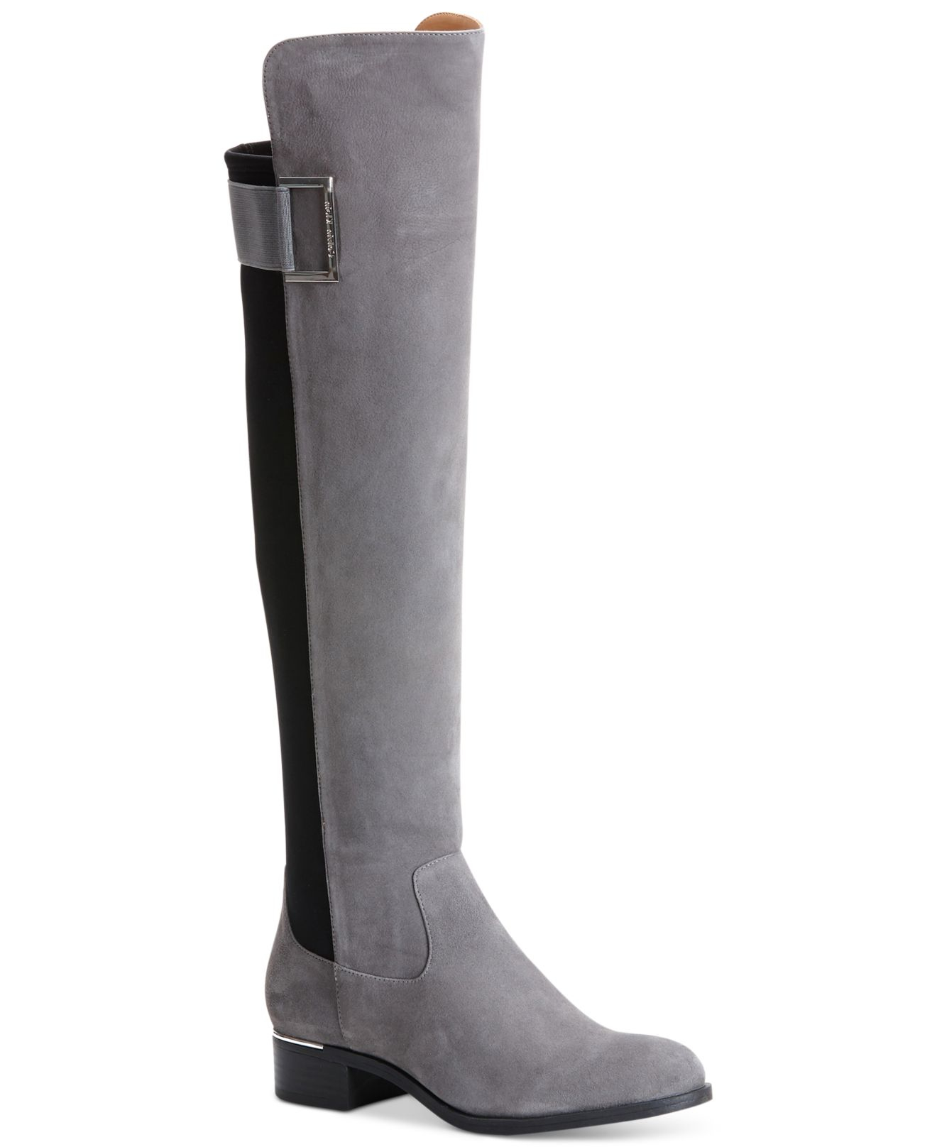 gray boots wide width