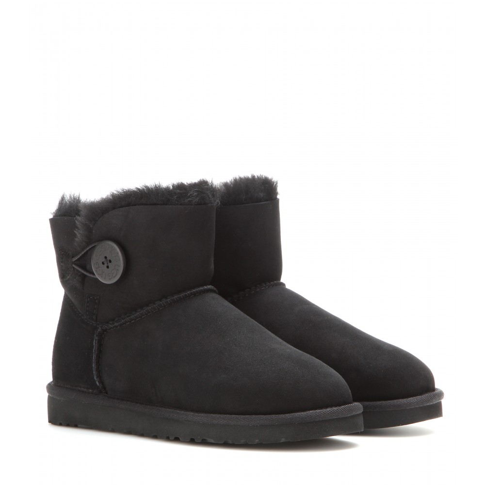 Ugg Mini Bailey Button Boots in Black | Lyst