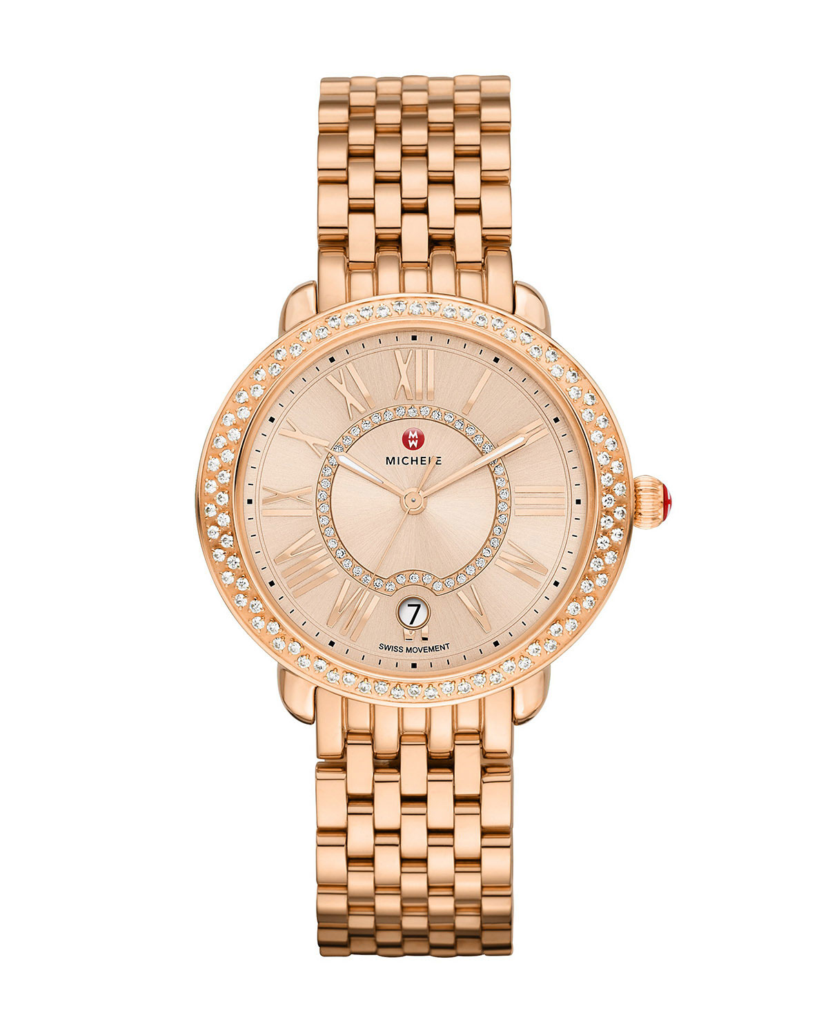 Michele 16mm Serein Diamond Watch Head in Pink (ROSE GOLD) Lyst