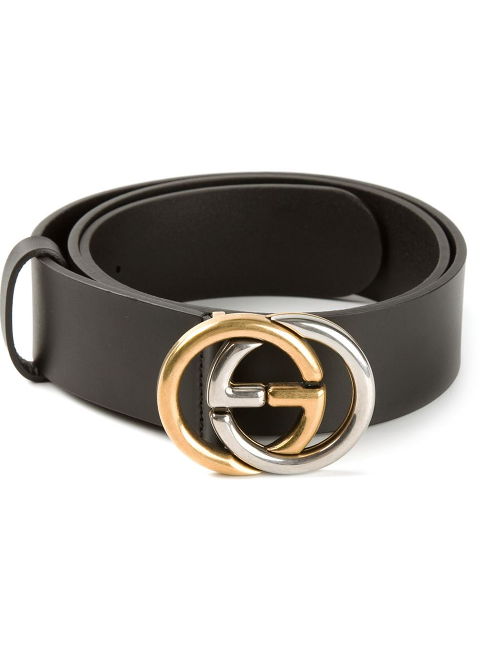 Gucci Logo Buckle Belt in Black for Men | Lyst