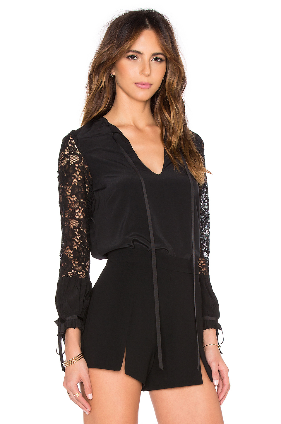 Lyst - Alexis Rochelle Blouse in Black