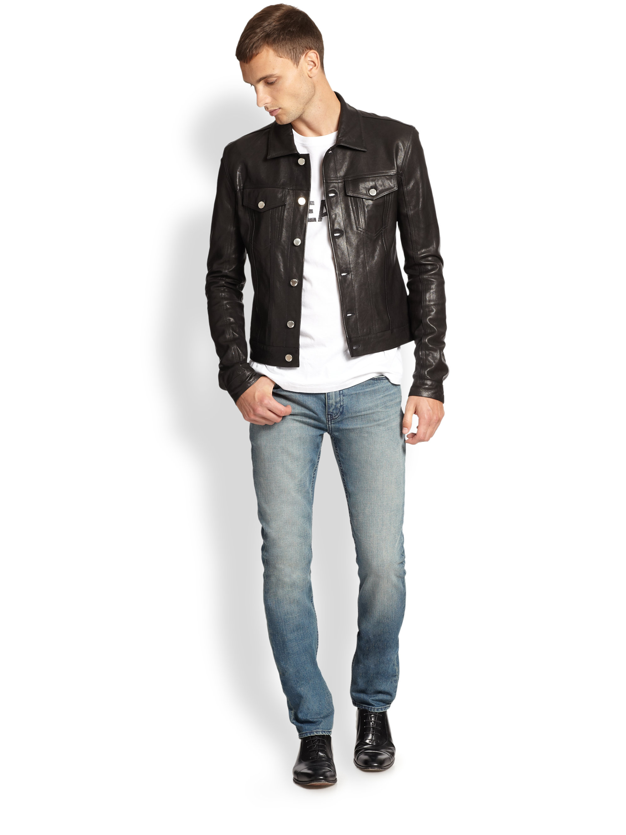 Lyst Blk Dnm Leather Jacket In Black For Men Gallery