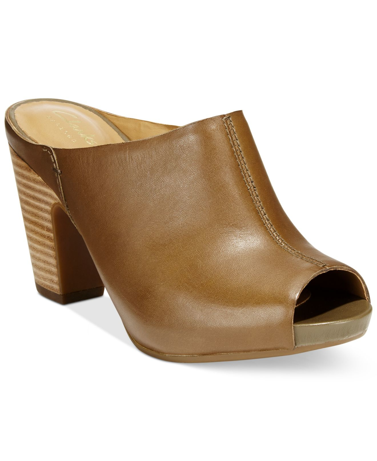 clarks flat mules