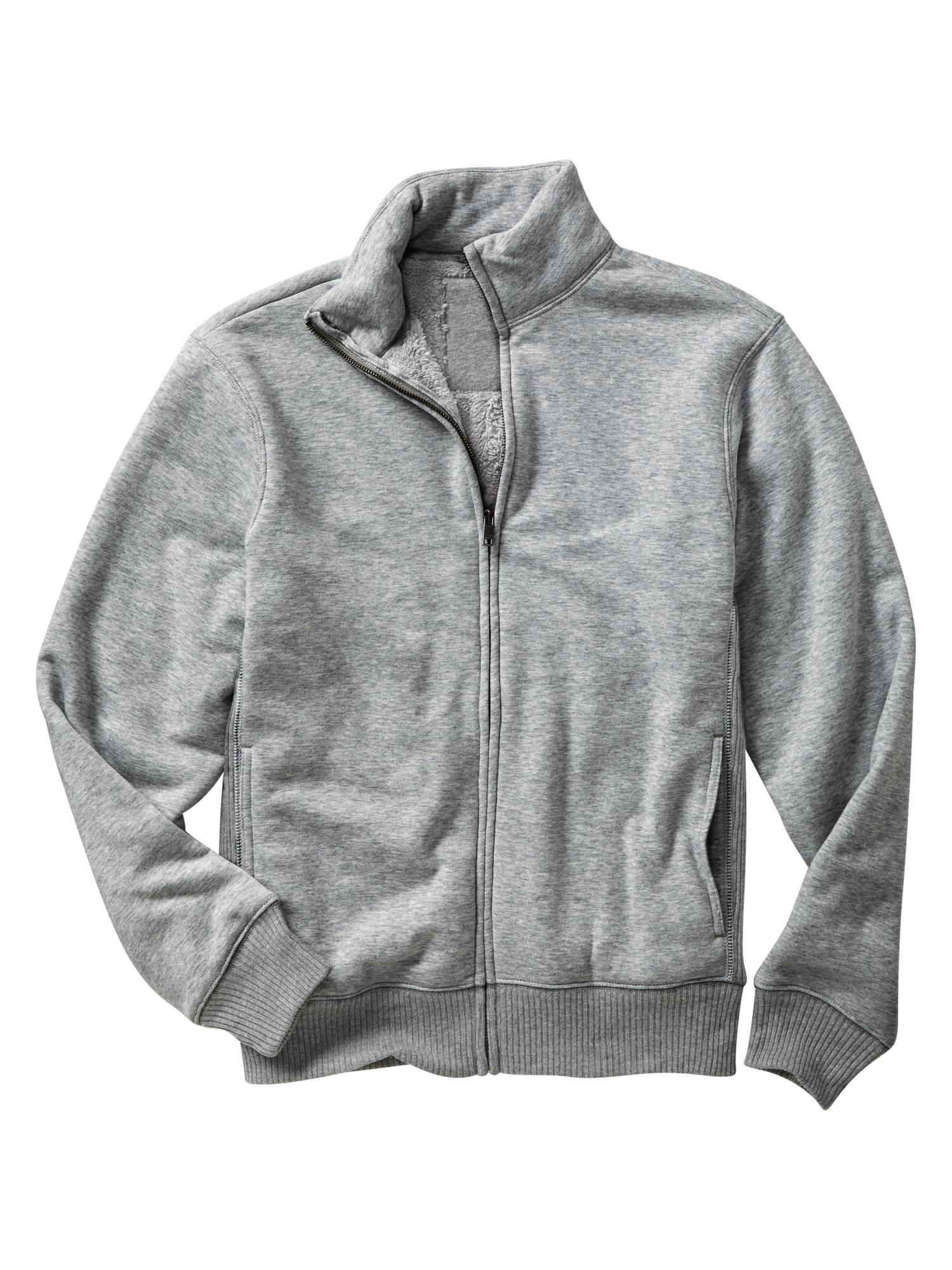 grey sherpa sweatshirt