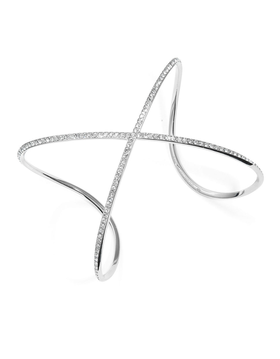 Lyst Michael Kors Brillance Statement Criss Cross Cuff Bracelet In Gallery