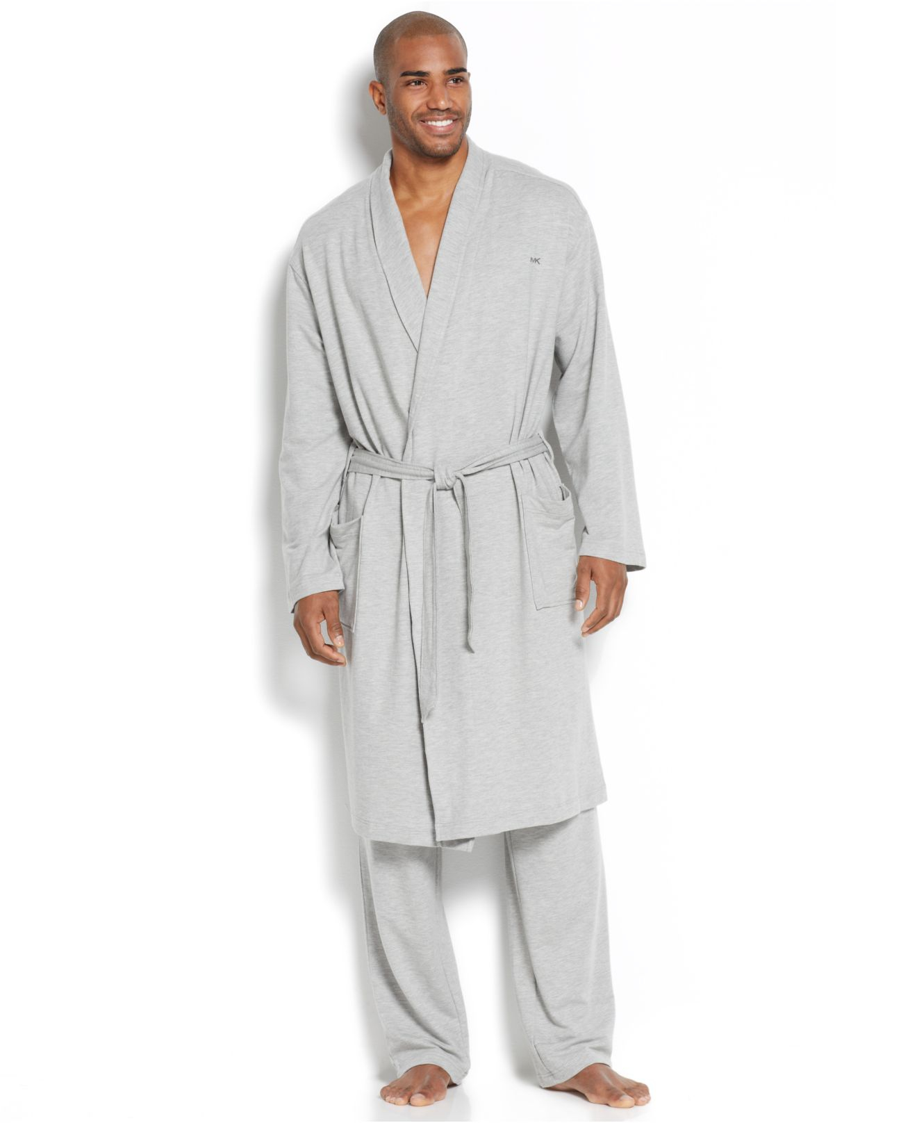 Lyst - Michael kors Men'S Modal French Robe in Gray for Men