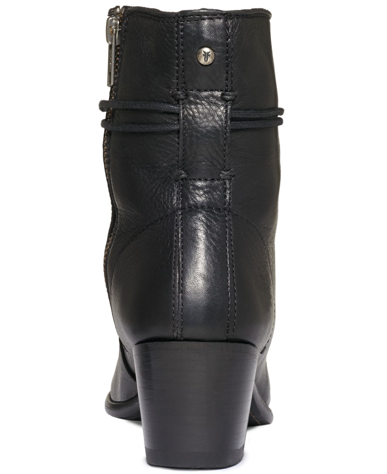 womens black lace up bootie