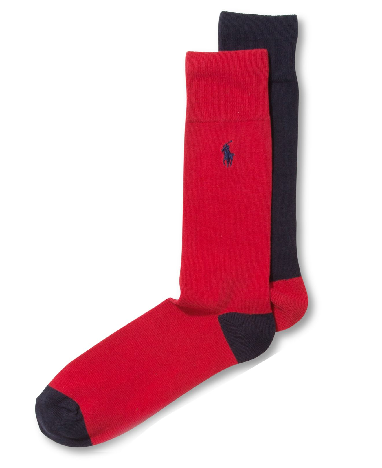 Polo Ralph Lauren Red Mens Contrast Heel Dress Socks 2 Pack Product 1 17691635 0 927874042 Normal 
