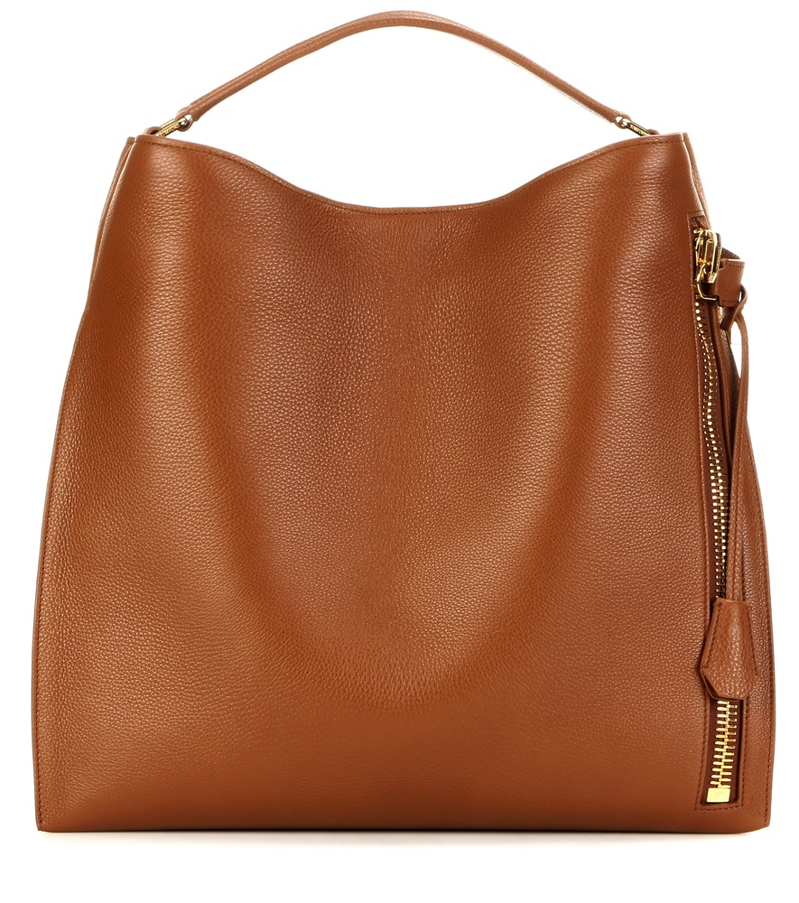 Lyst - Tom Ford Alix Large Leather Tote in Brown