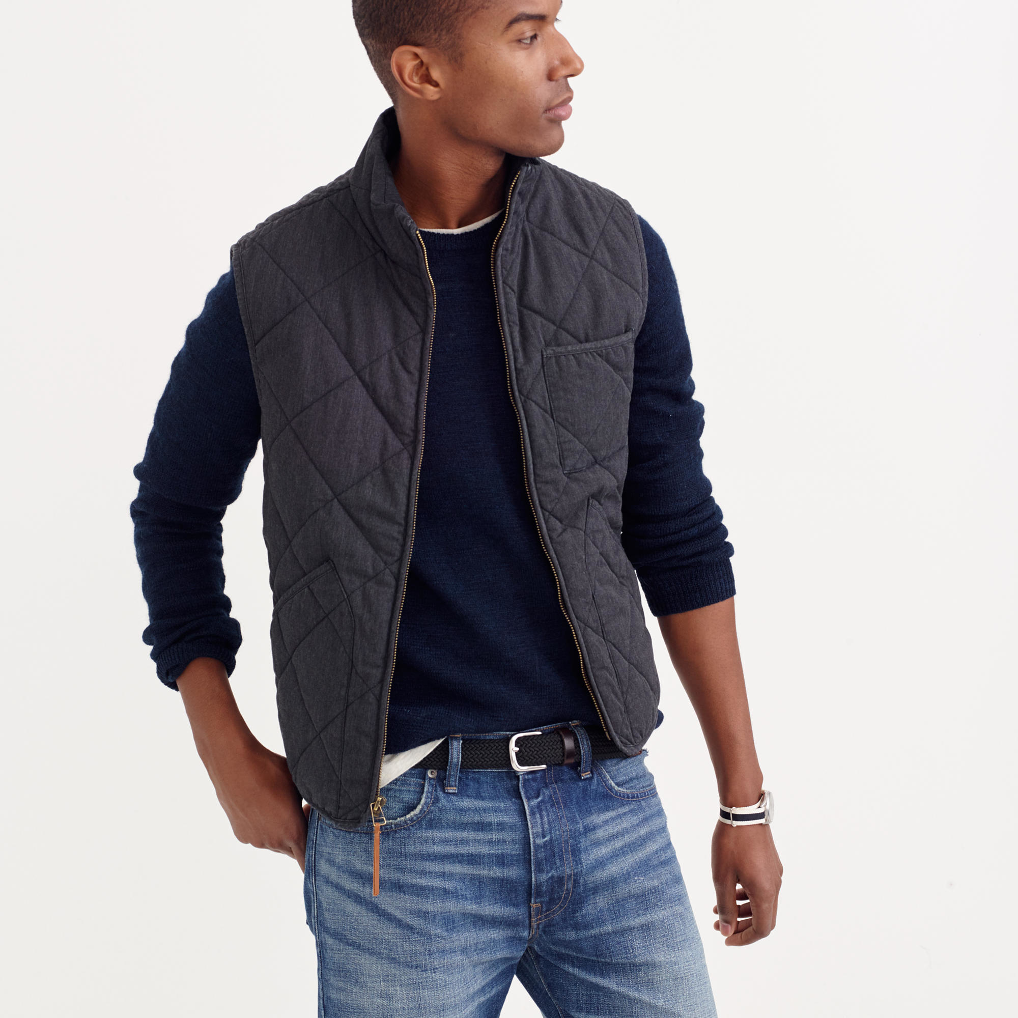 jcrew mens quilted vest