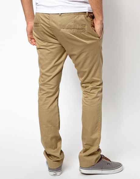 Diesel Chinos Chi Tight E Slim Fit Washed in Beige for Men | Lyst
