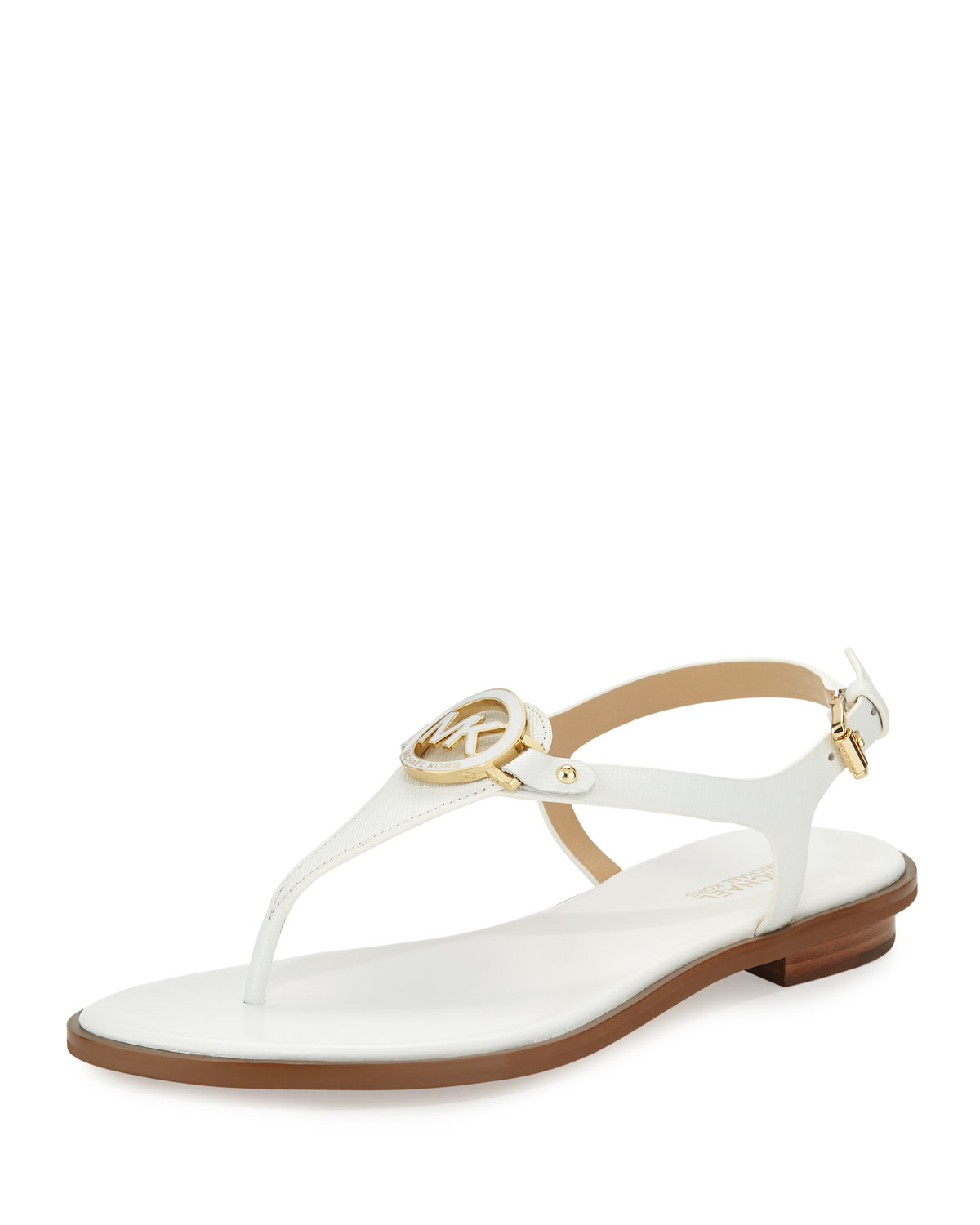 flat white strappy sandals