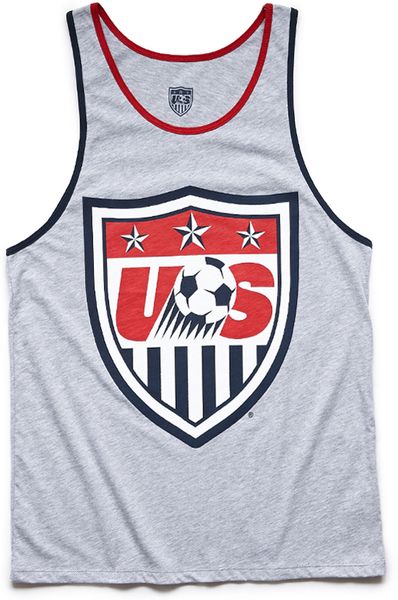 21men Us Soccer Tank Top in Red for Men (HEATHER GREY/RED) | Lyst