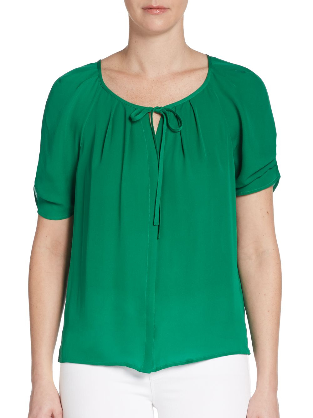 green silk blouse uk