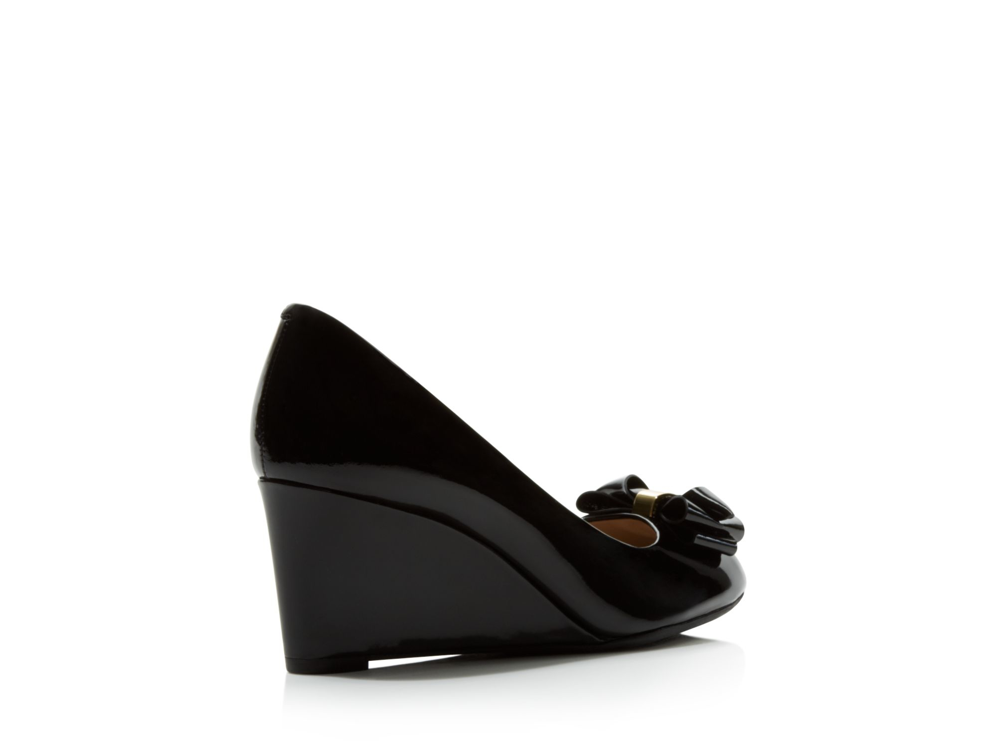 tory burch black peep toe wedge