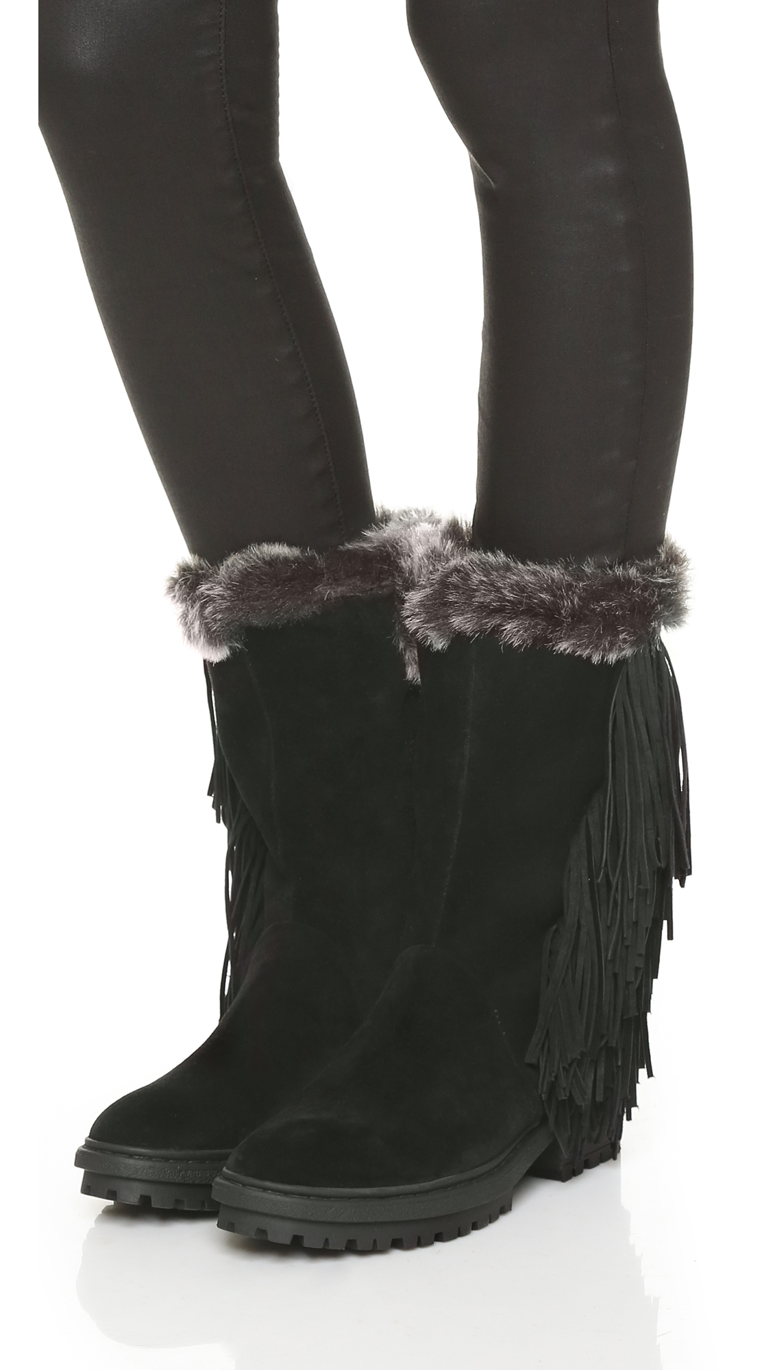 sam edelman black fringe boots