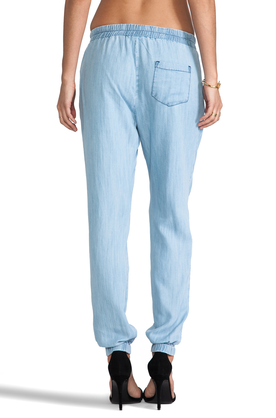 blue chambray pants
