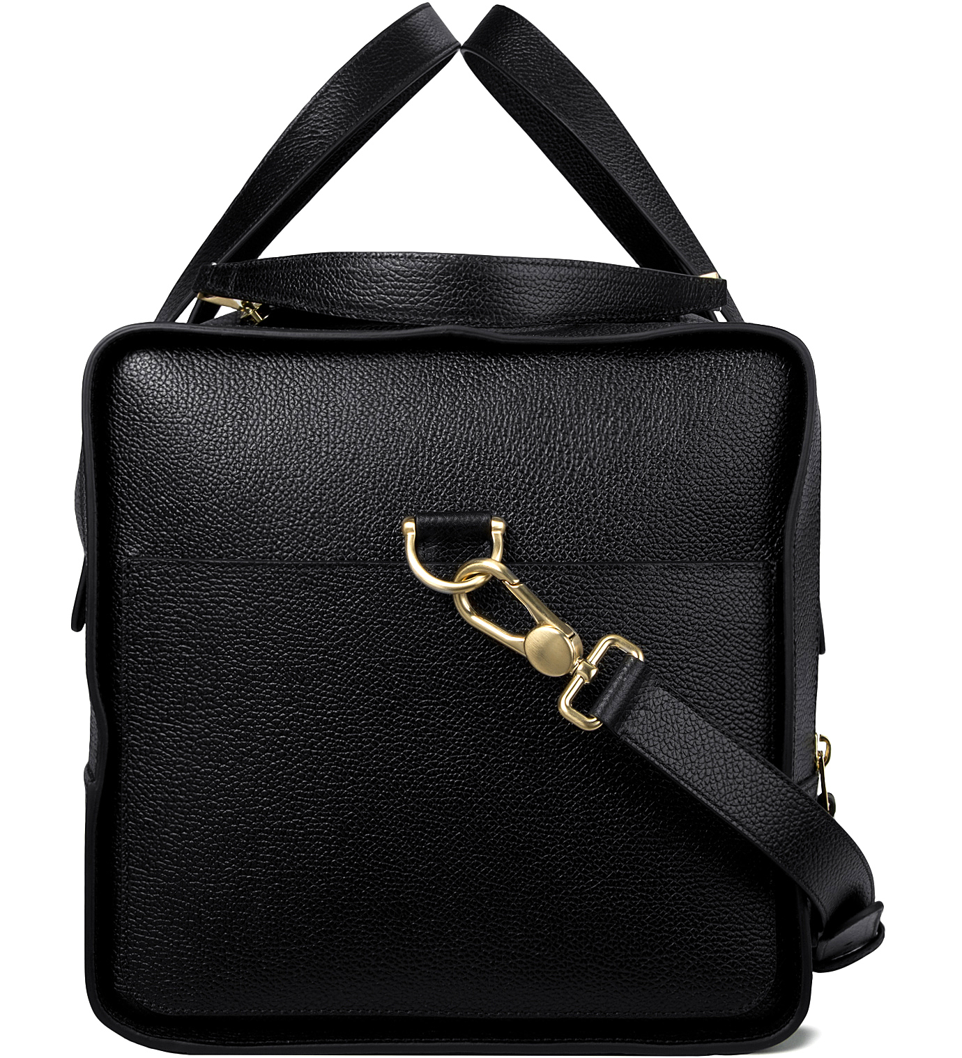 Thom browne Black Grained Leather Duffle Bag in Black for Men | Lyst