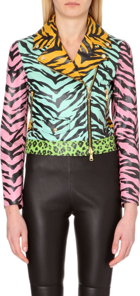 animal print leather pants