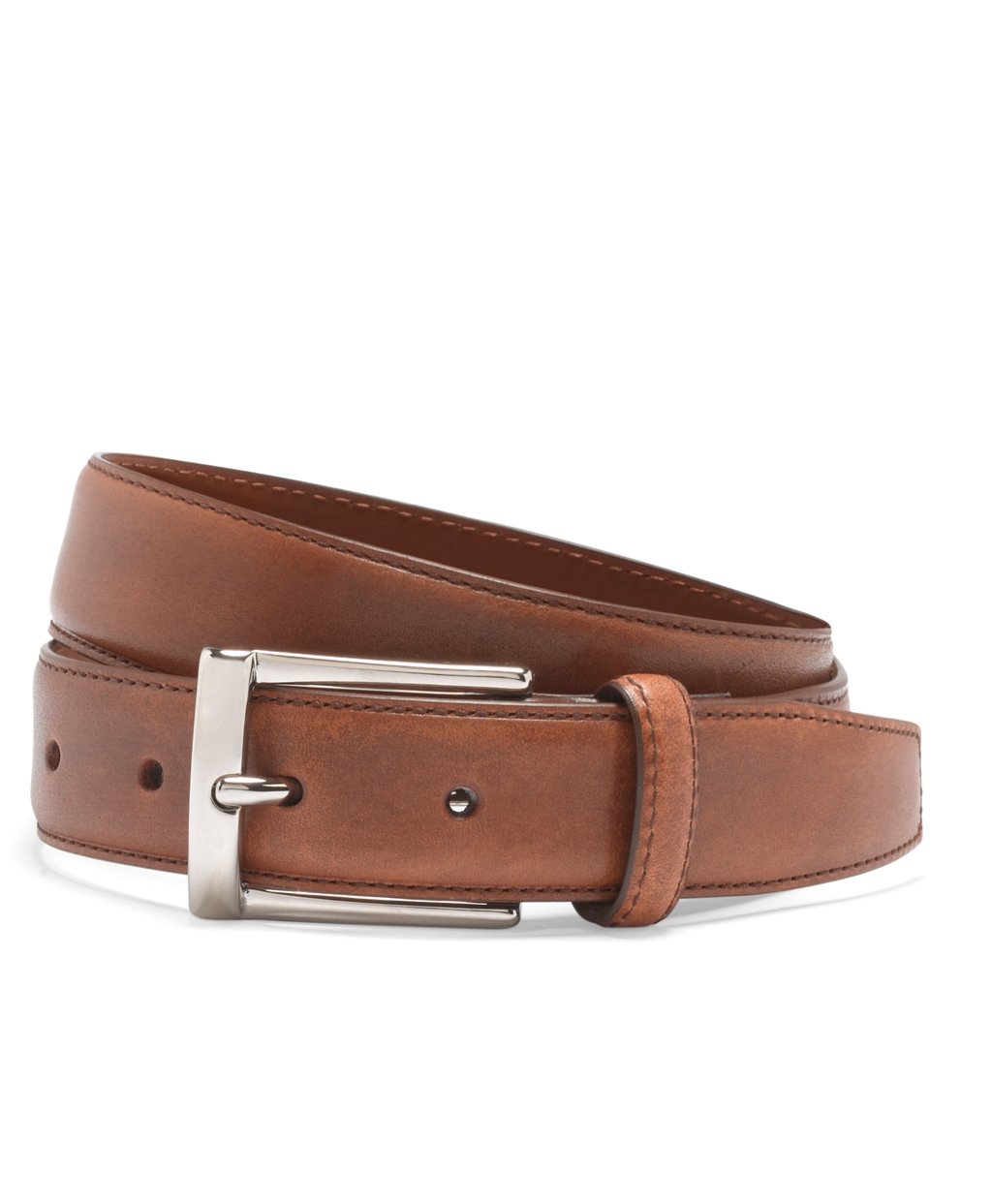 Brooks brothers Silver Buckle Dress Belt in Brown for Men | Lyst