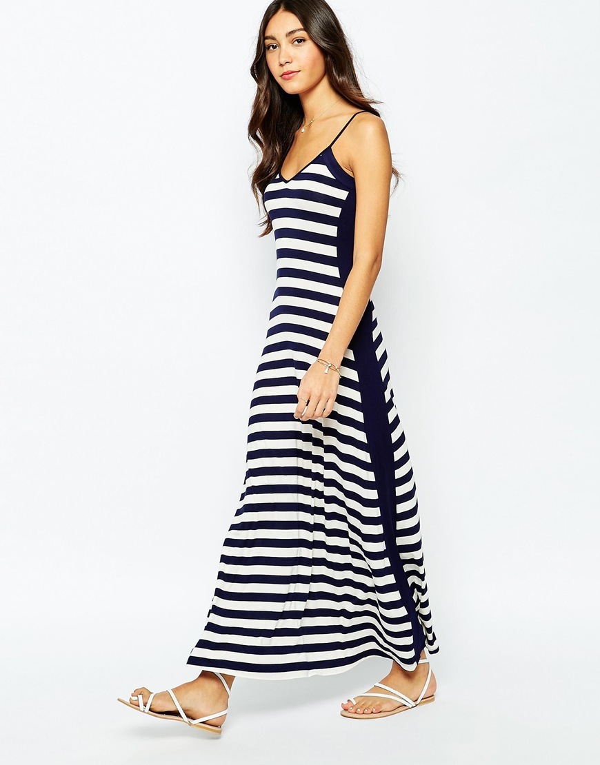 lyst oasis colourblock striped maxi dress in black lyst oasis colourblock striped maxi dress in black