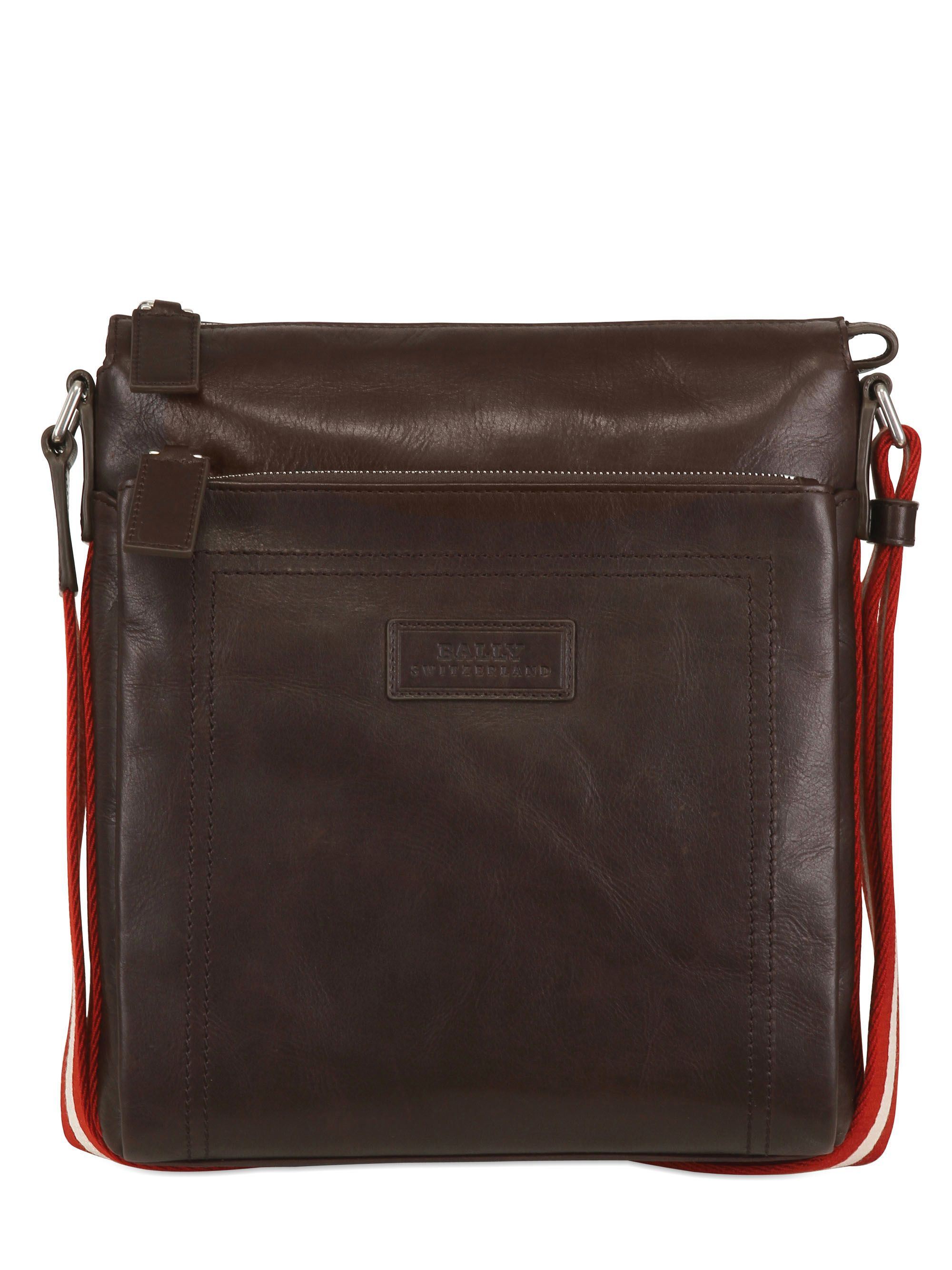 Lyst - Bally Leather Crossbody Bag in Brown