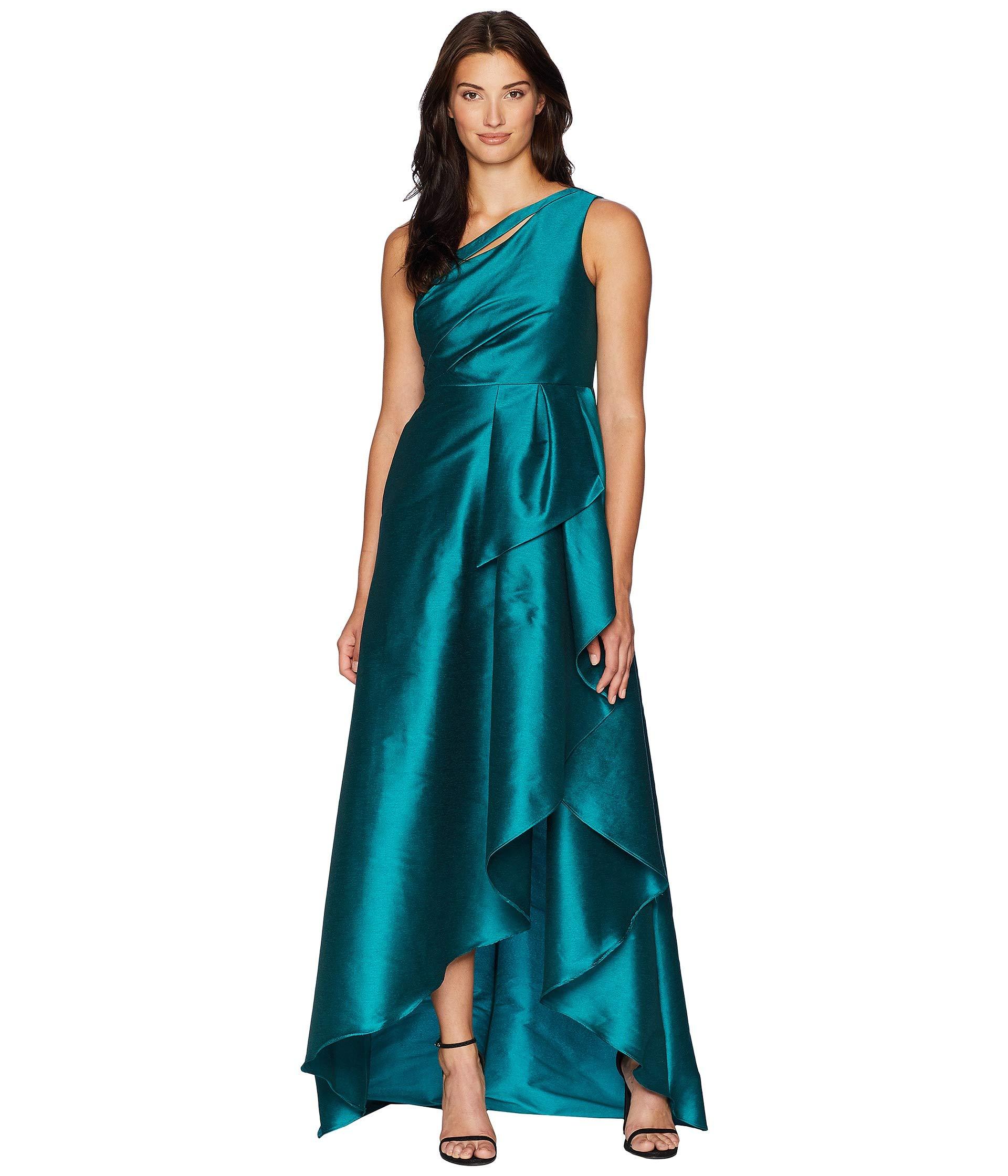 adrianna papell one shoulder embellished gown