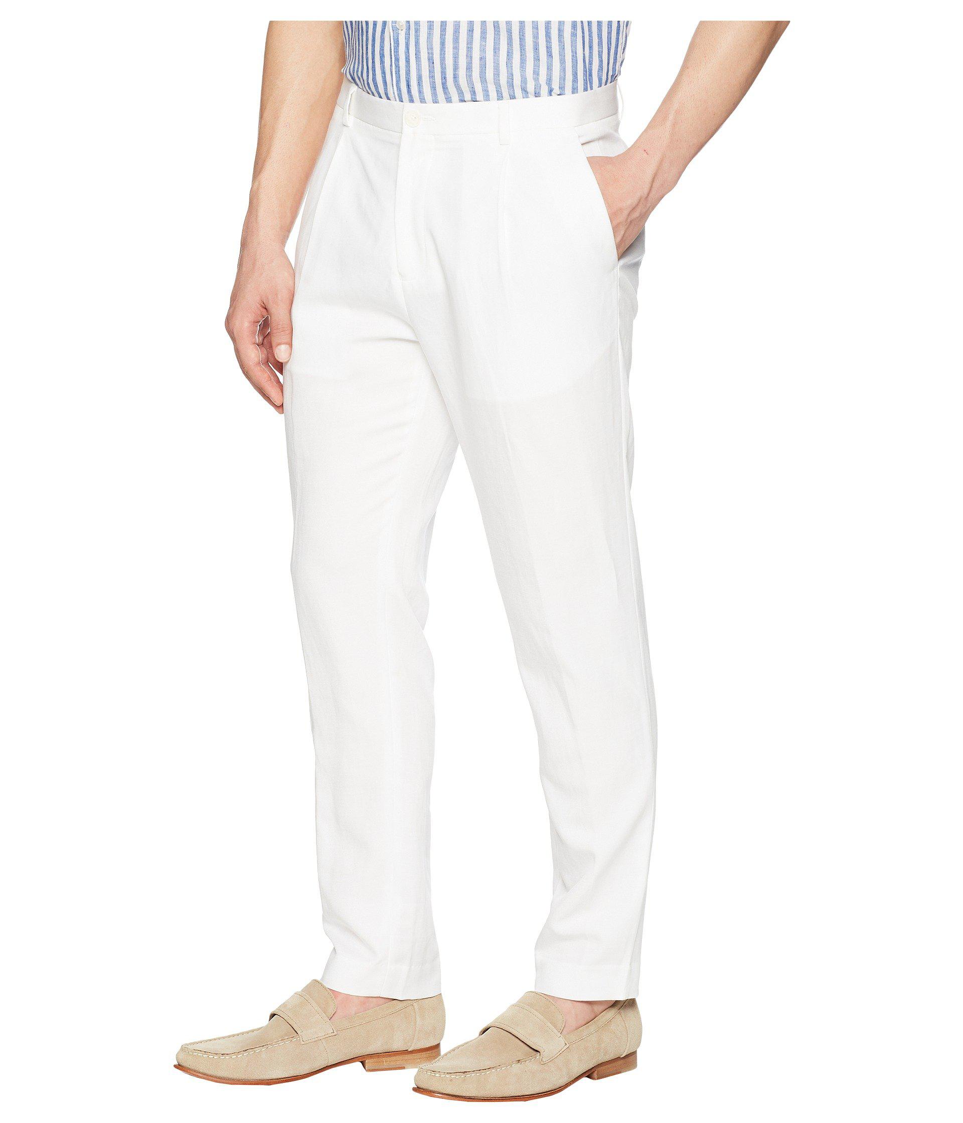 calvin klein white linen pants